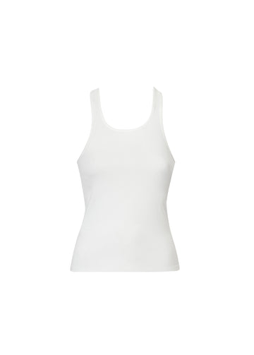 Sporty Rib tank white