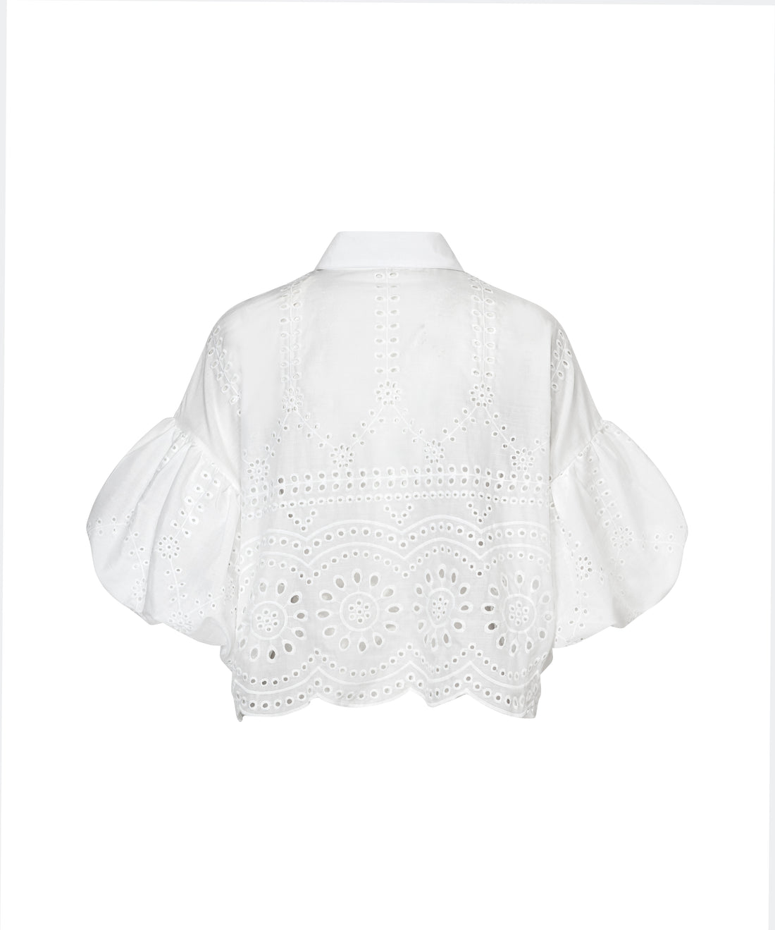 Macrame button-up shirt