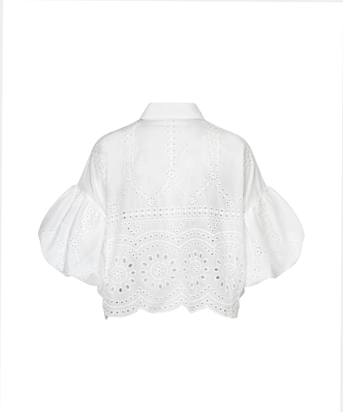 Macrame button-up shirt
