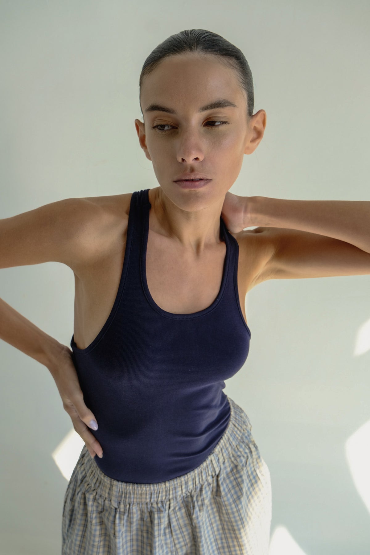 Sporty Rib Tank navy