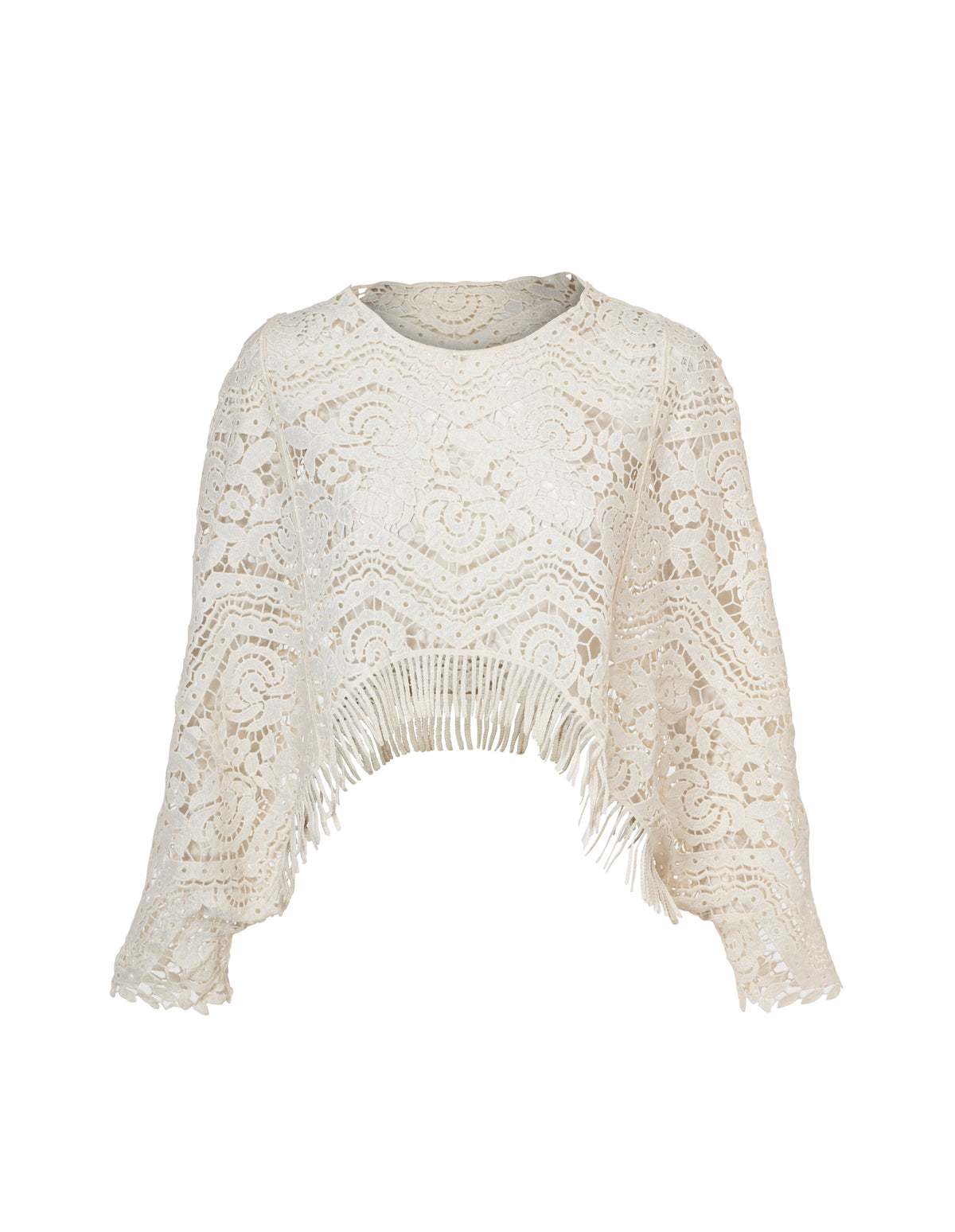 Macrame fringe cape