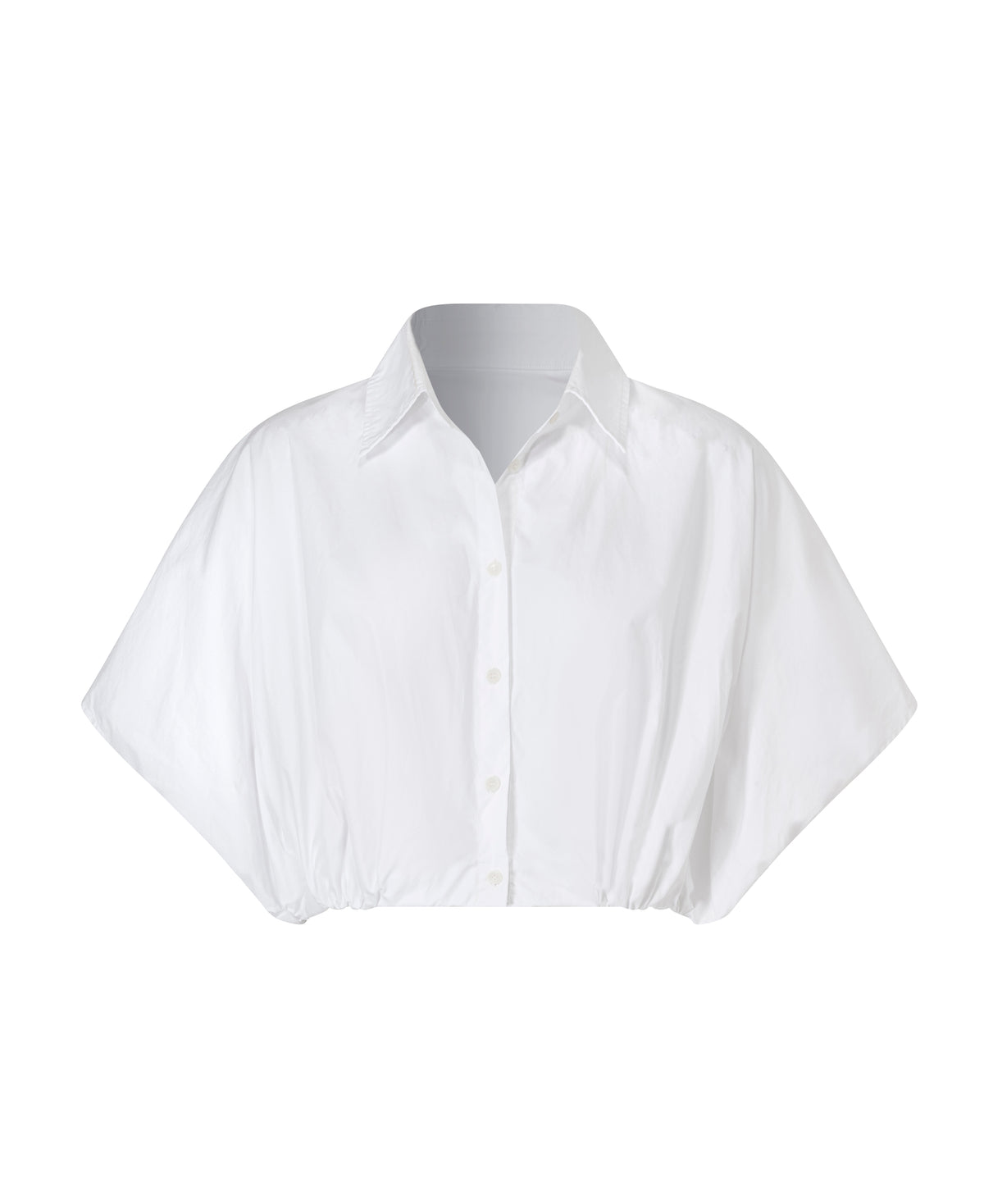 Ballon button-up shirt white