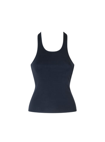 Sporty Rib Tank navy