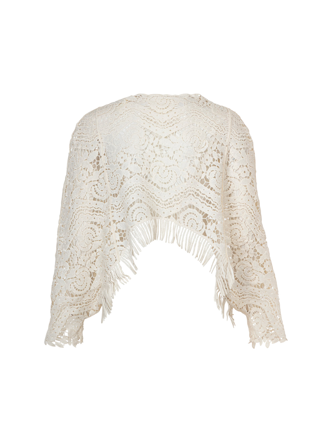 Macrame fringe cape