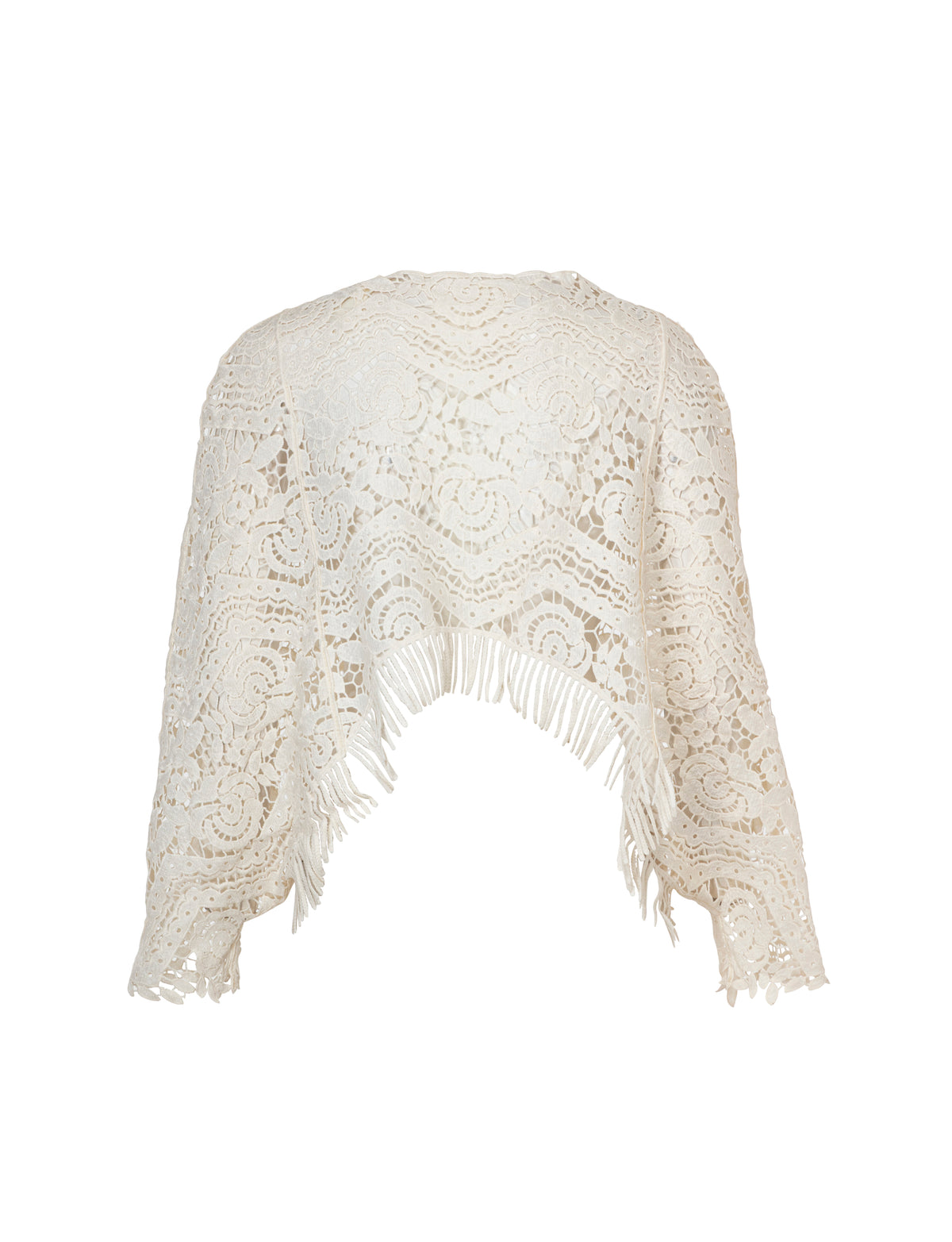 Macrame fringe cape