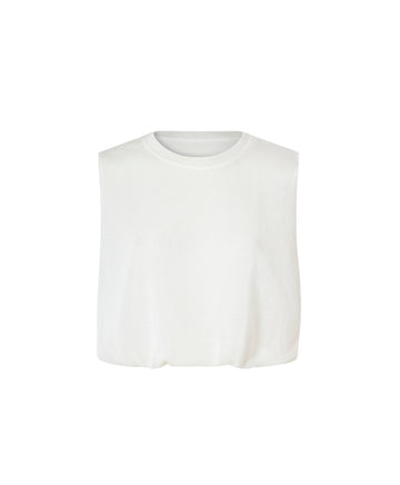 knit Bubble Tank white