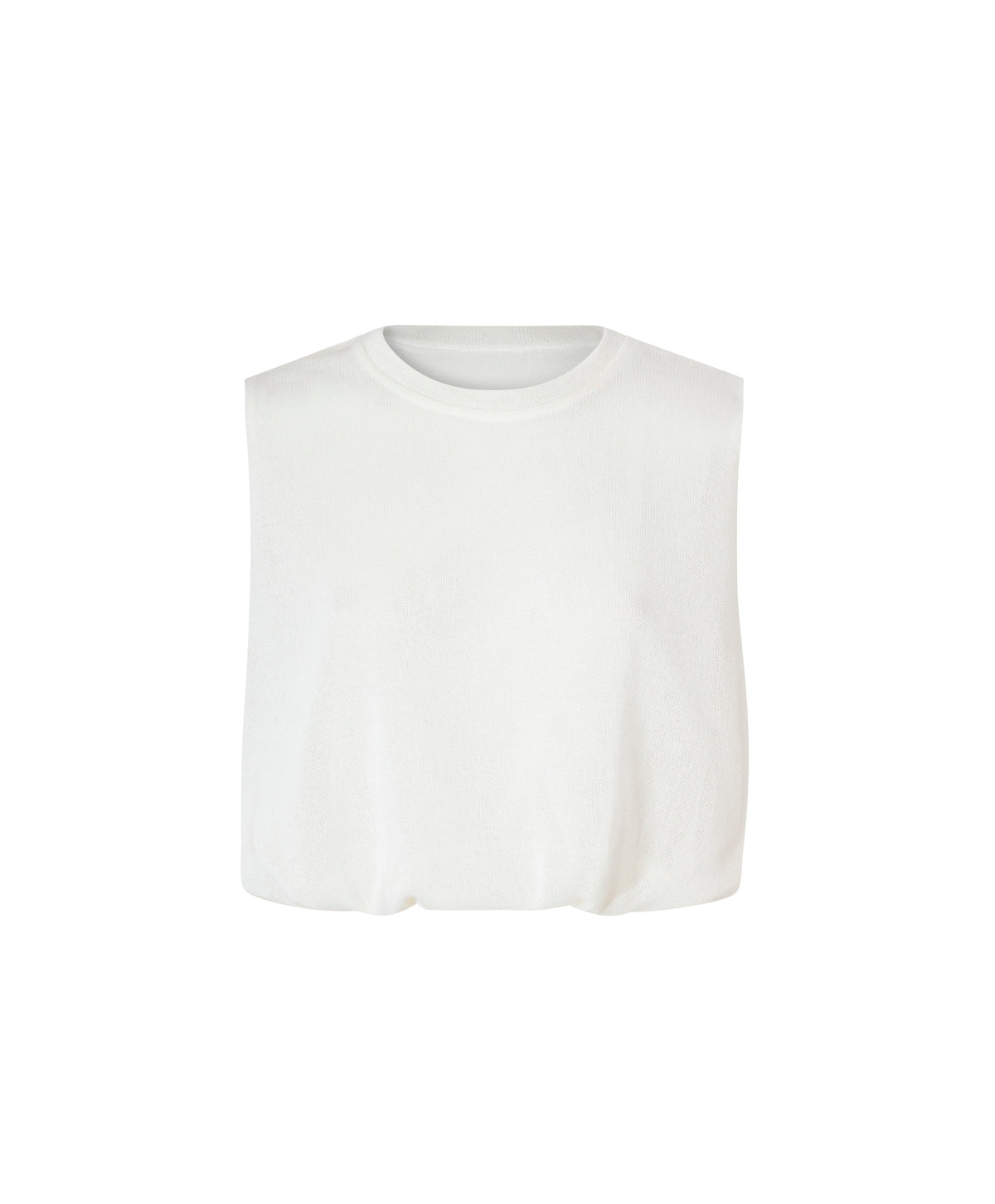 knit Bubble Tank white