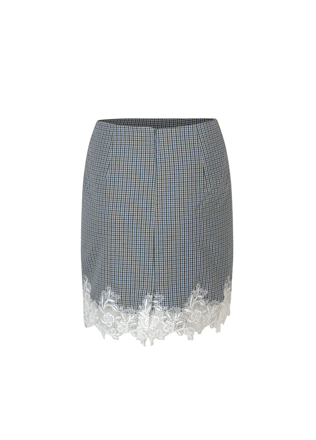 Lace check skirt