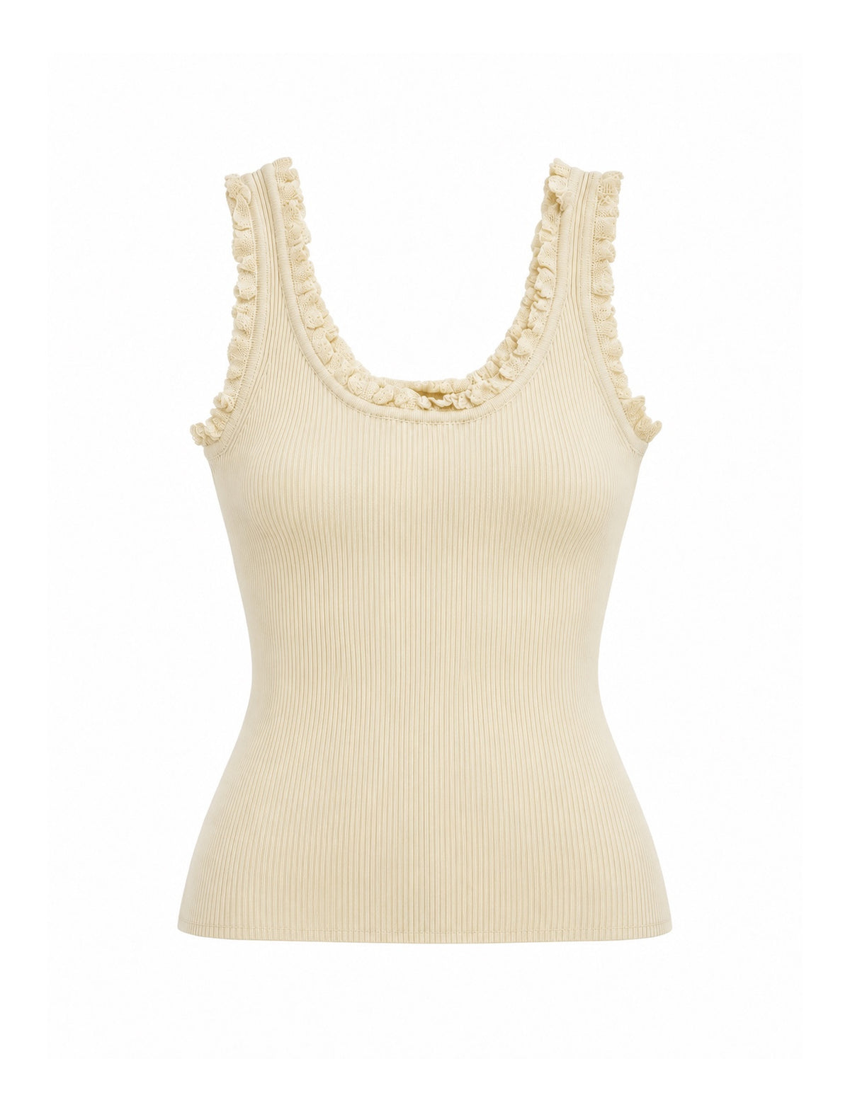 Ruffle Rib Tank butter