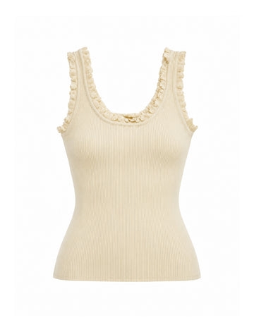 Ruffle Rib Tank butter